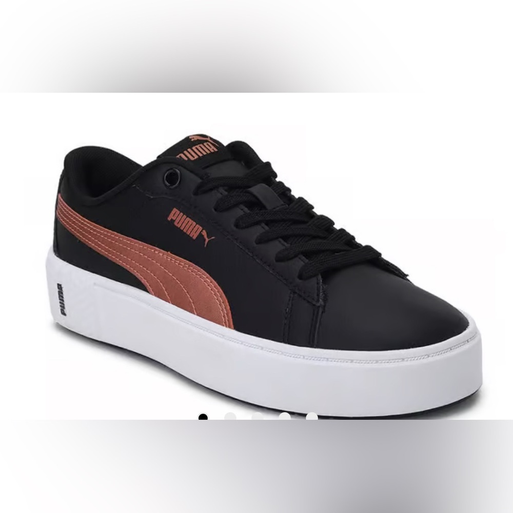 Puma Black and Orange Women's Sneakers